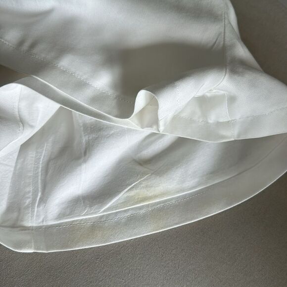 12th Tribe White Pleated High Waist Shorts Size L (Runs Smaller) - Picture 9 of 9